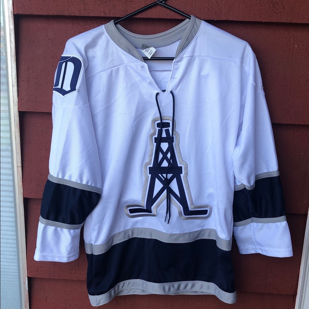 NHL Edmonton Oiler #7 Kosar Boys White and Black Hockey Jersey Sz Small